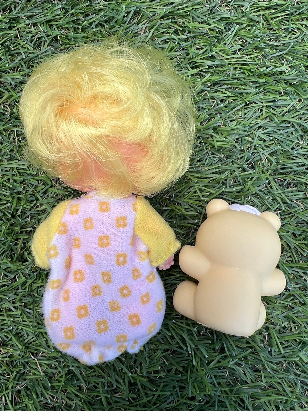 VINTAGE Strawberry Shortcake 1980s Butter Cookie doll with Jelly Bear pet Kenner - Picture 3 of 14